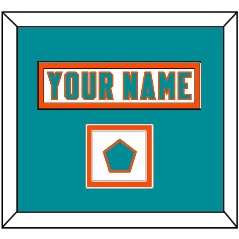 Miami Nameplate & Jersey Logo Patch - White Jersey - Double Mat 2