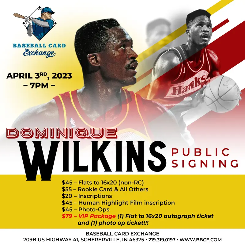Dominique Wilkins---Inscription Ticket