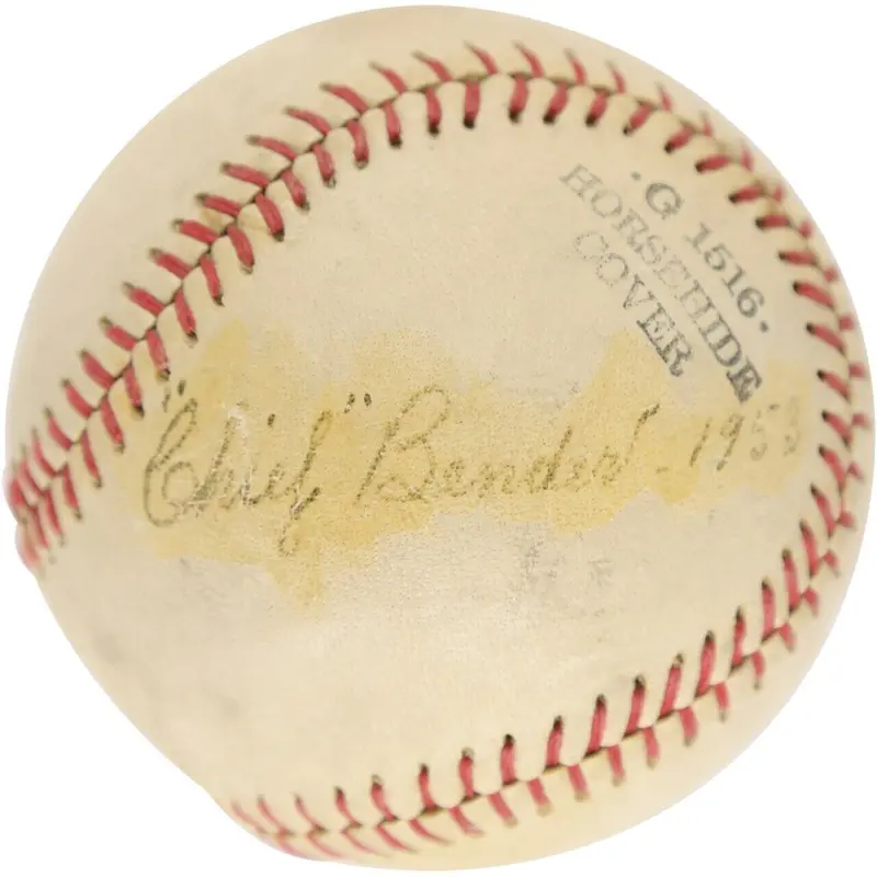 Rare Chief Bender Single Signed Autographed Baseball With JSA COA