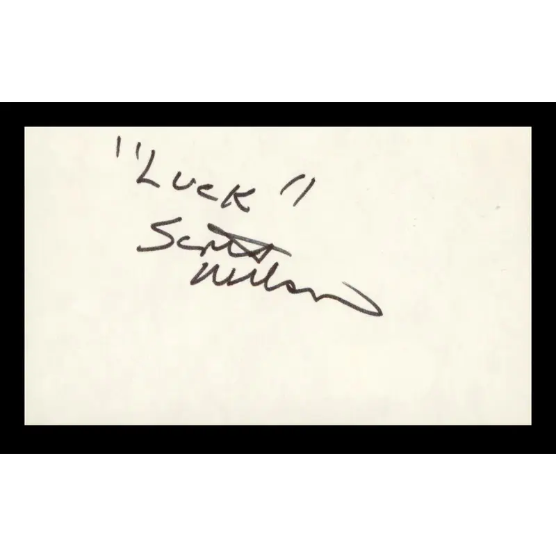 Scott Nelson Remembrace of a Forgotten Man Signed 3x5 Index Card BAS #BP00924
