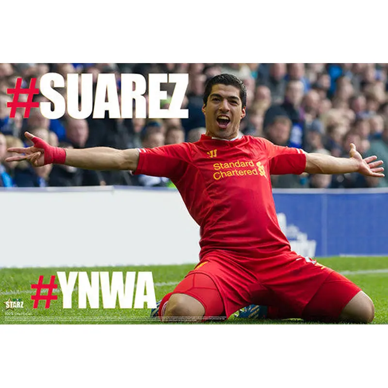 Luis Suarez "YNWA" Liverpool FC Goal Celebration Soccer Poster - Starz 2014 (#49)