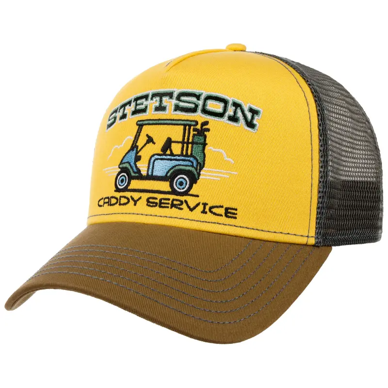 Stetson - Golf Caddy Service- Trucker Cap - Yellow/Brown