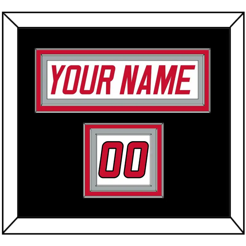 Carolina Nameplate & Number (Shoulder) - Home White (1997-2000) - Triple Mat 3