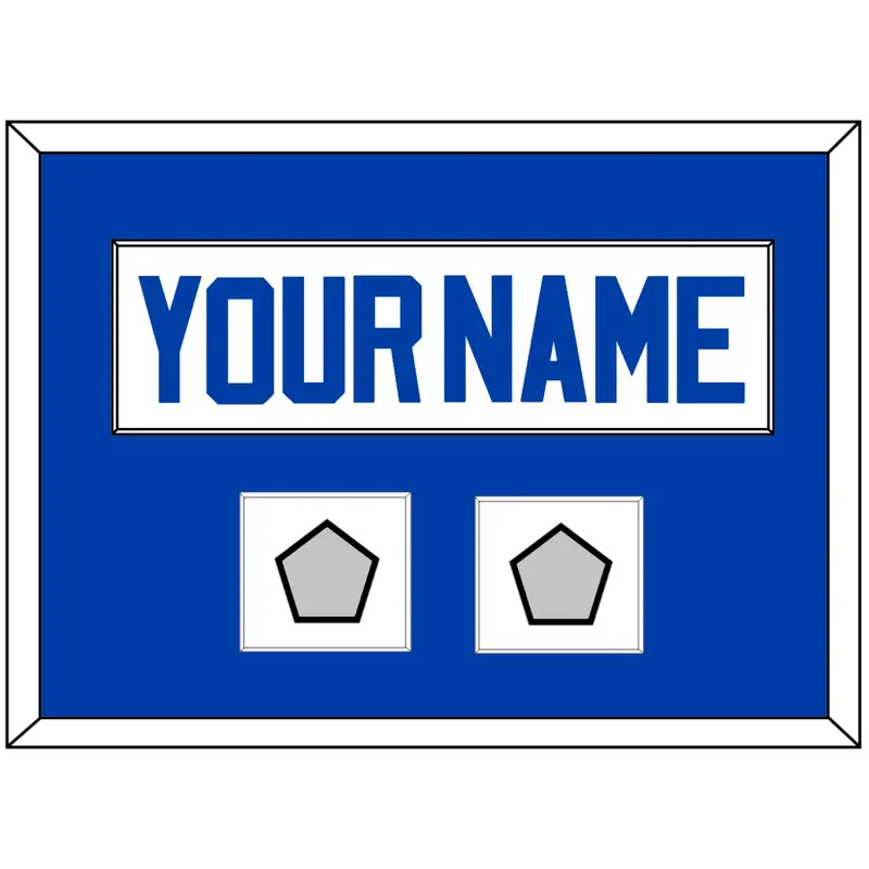 Detroit Name & 2 Champions Patches - Home White (1983-1996) - Single Mat 1