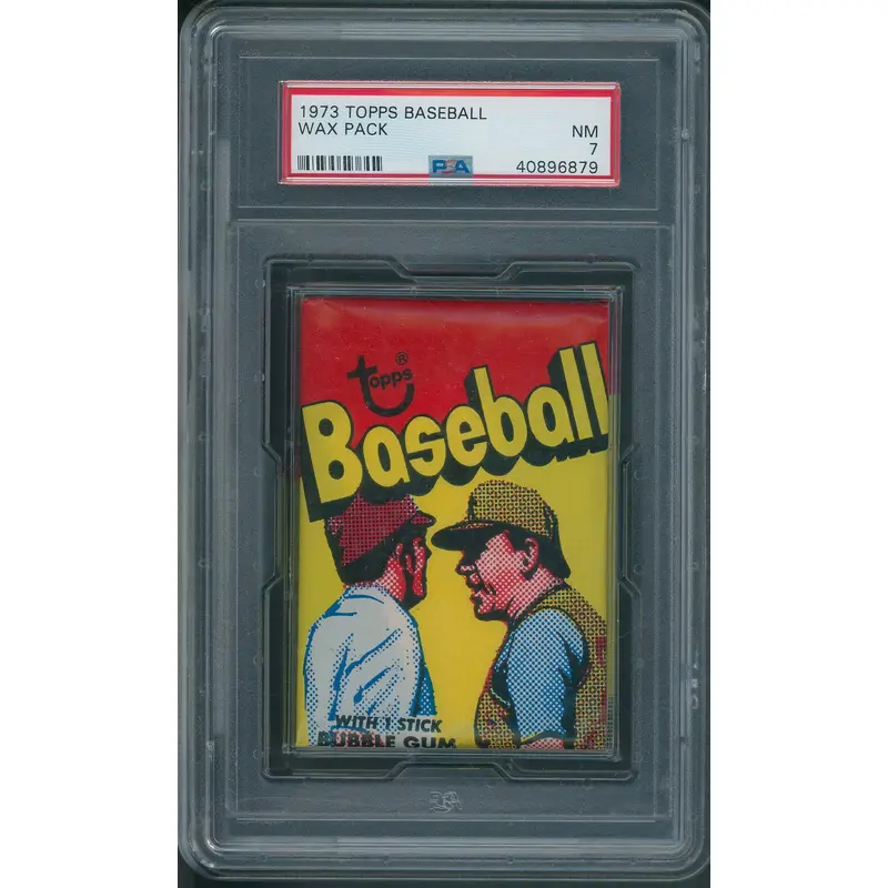 1973 Topps Baseball Unopened Wax Pack PSA NM 7 *6879
