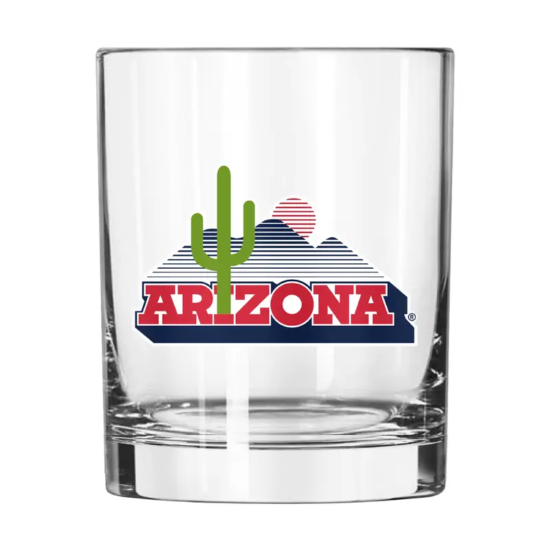 Arizona Vintage Cactus 14oz Flipside Rocks Glass