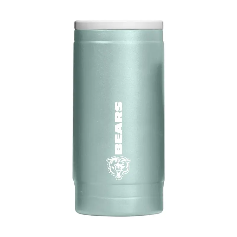 Chicago Bears  Vertical Powder Coat Slim Can Coolie