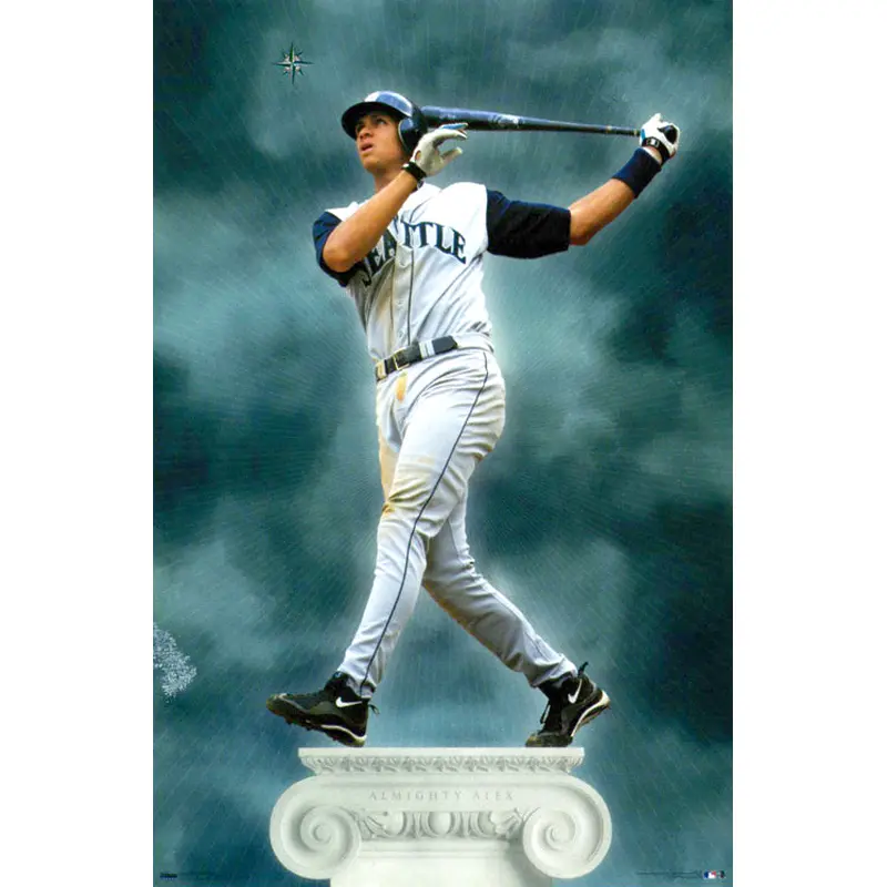 Alex Rodriguez "Almighty Alex" Seattle Mariners MLB Action Poster - Costacos 1999