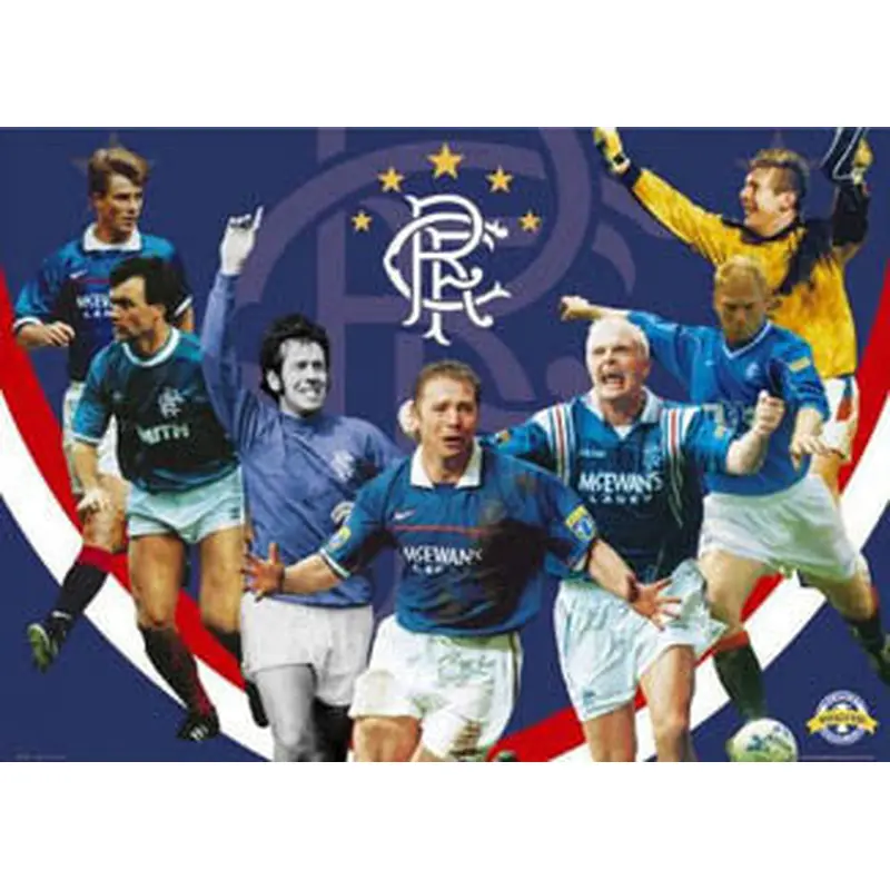 Glasgow Rangers "Legends" Commemorative Soccer Poster - GB Posters