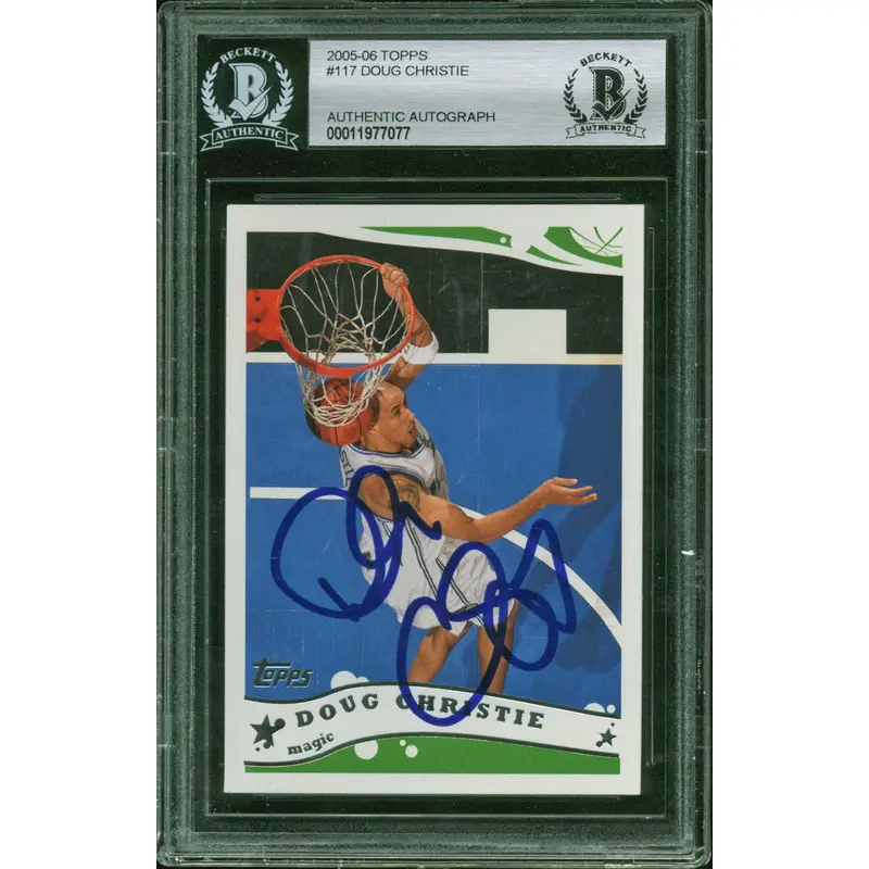 Kings Doug Christie Authentic Signed 2005 Topps #117 Auto Card BAS Slabbed
