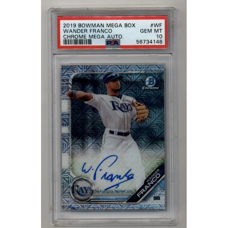 Wander Franco 2019 Bowman Chrome Mega Box Auto PSA 10 Gem Mint