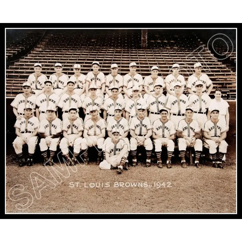1942 St. Louis Browns 8X10 Photo - Ferrell Berardino - 1448