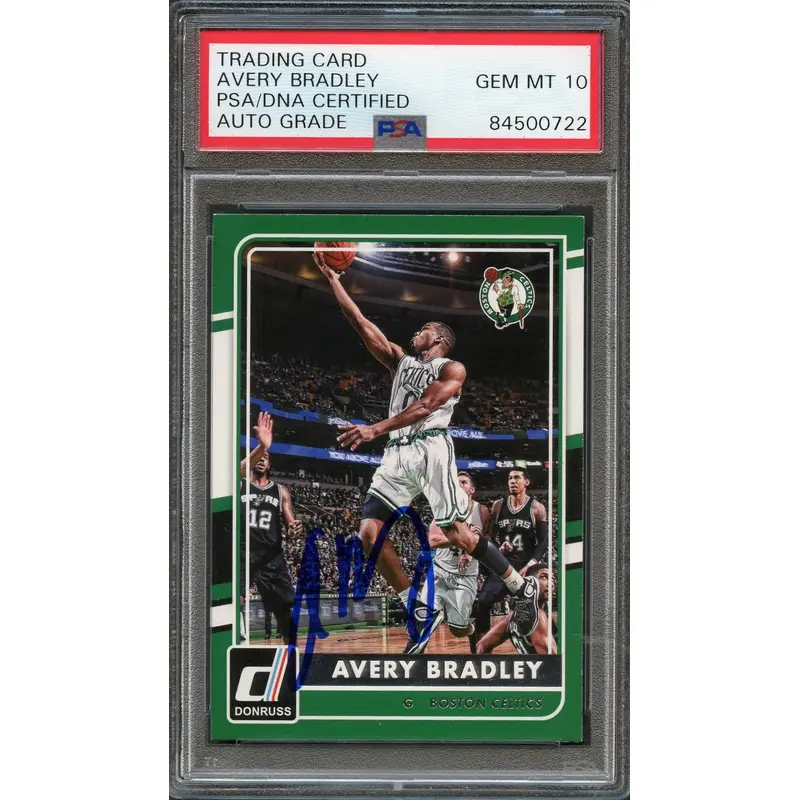 2015-16 Donruss #28 Avery Bradley Signed Card AUTO 10 PSA/DNA Slabbed Celtics
