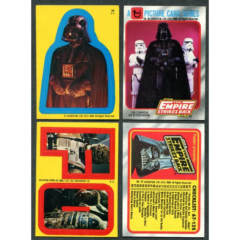 1980 Topps Empire Strikes Back Complete Series 1 Set (w/ stickers) (132/33) NM NM/MT