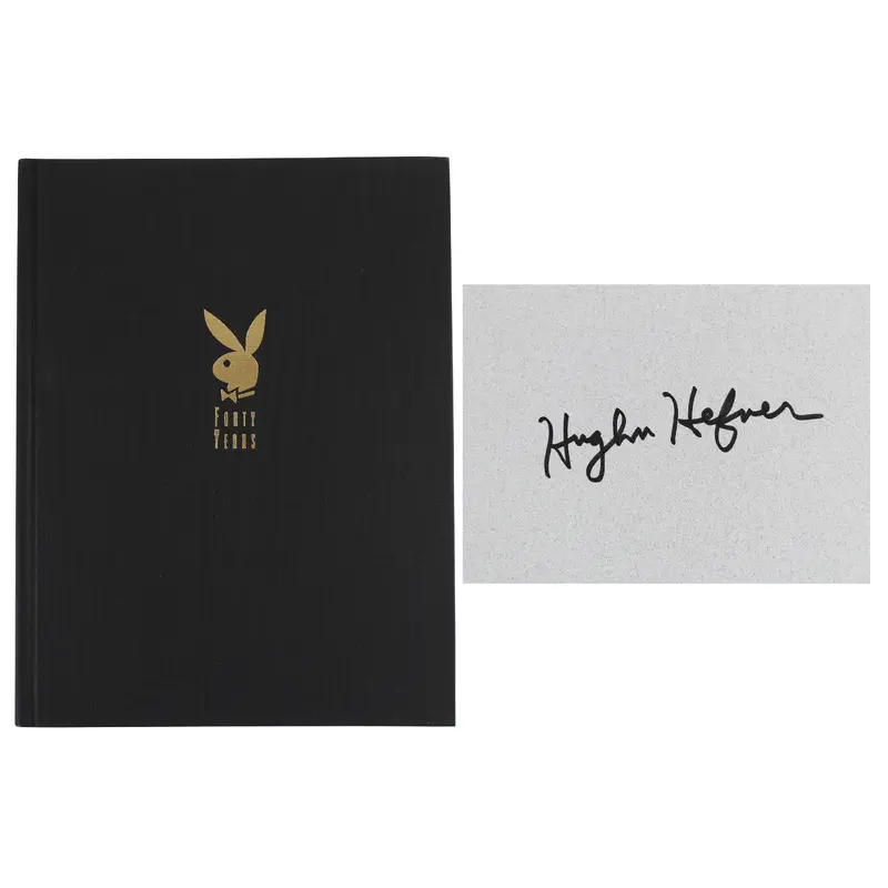 Hugh Hefner Playboy Signed Forty Years Hardcover Book Autographed BAS #A10876