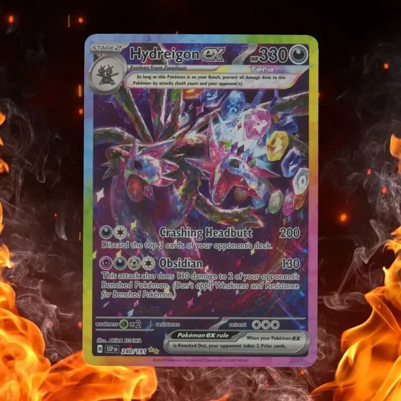 Pokemon Surging Sparks HYDREIGON EX Special Illustration Rare 240/191 LP