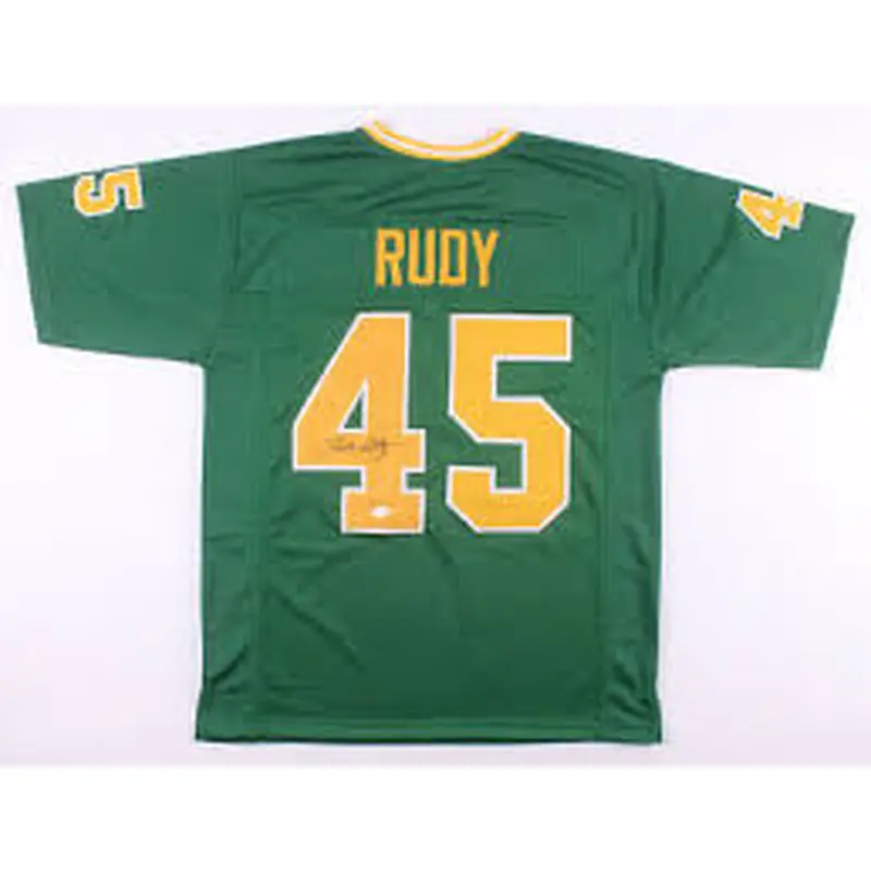 PRESALE - RUDY RUETTIGER AUTOGRAPHED GREEN CUSTOM JERSEY