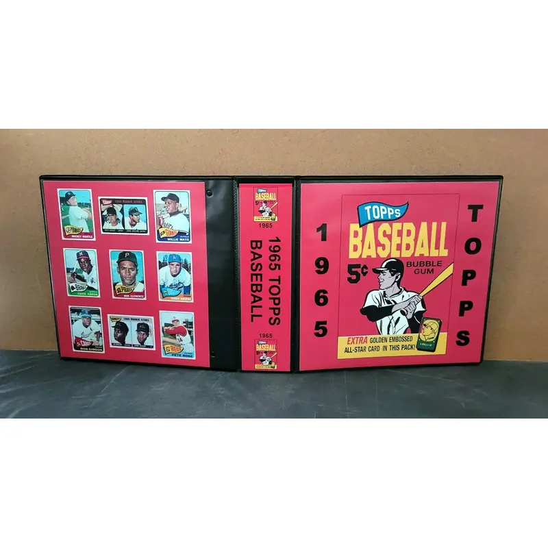 1965 Topps Baseball Cards Custom Made Album Binder 3 Sizes - 3518