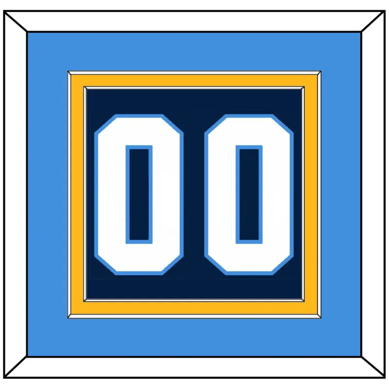 Pittsburgh Number (Back) - Road Blue (1977-1980) - Double Mat 3