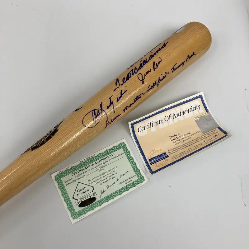 Ted Williams Carl Yastrzemski Boston Red Sox Legends Multi Signed Bat Steiner