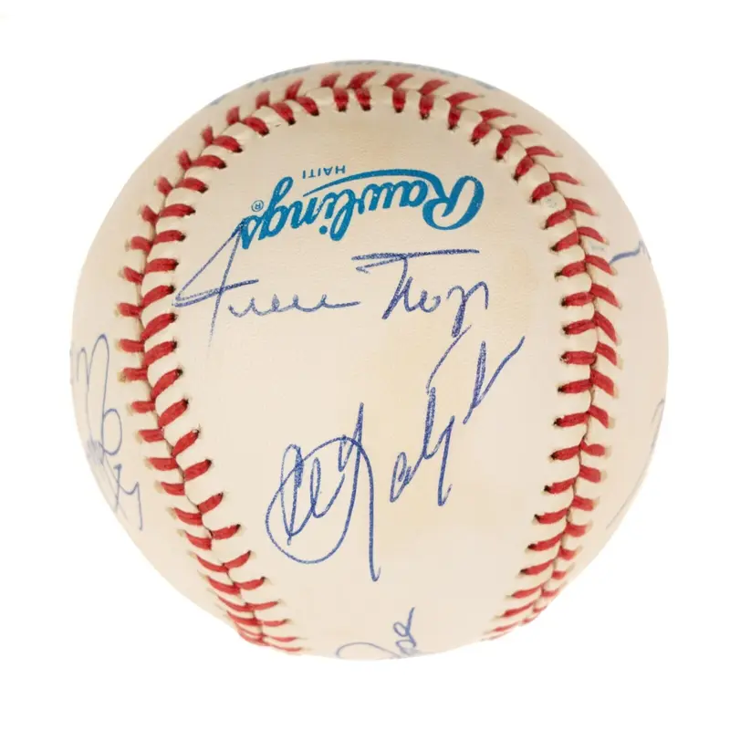 Willie Mays Hank Aaron Stan Musial 3,000 Hit Club Signed Baseball JSA COA