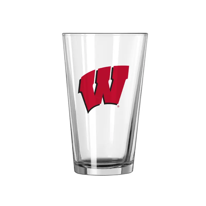 Wisconsin 16oz Logo Pint Glass