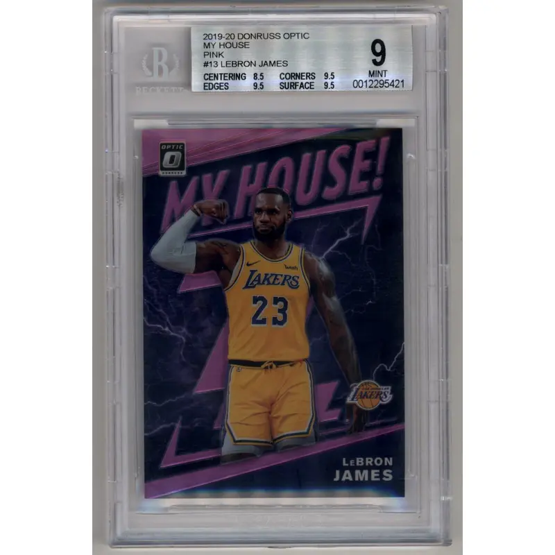 LeBron James 2019-20 Donruss Optic My House Pink 11/25 #13 BGS 9 Mint