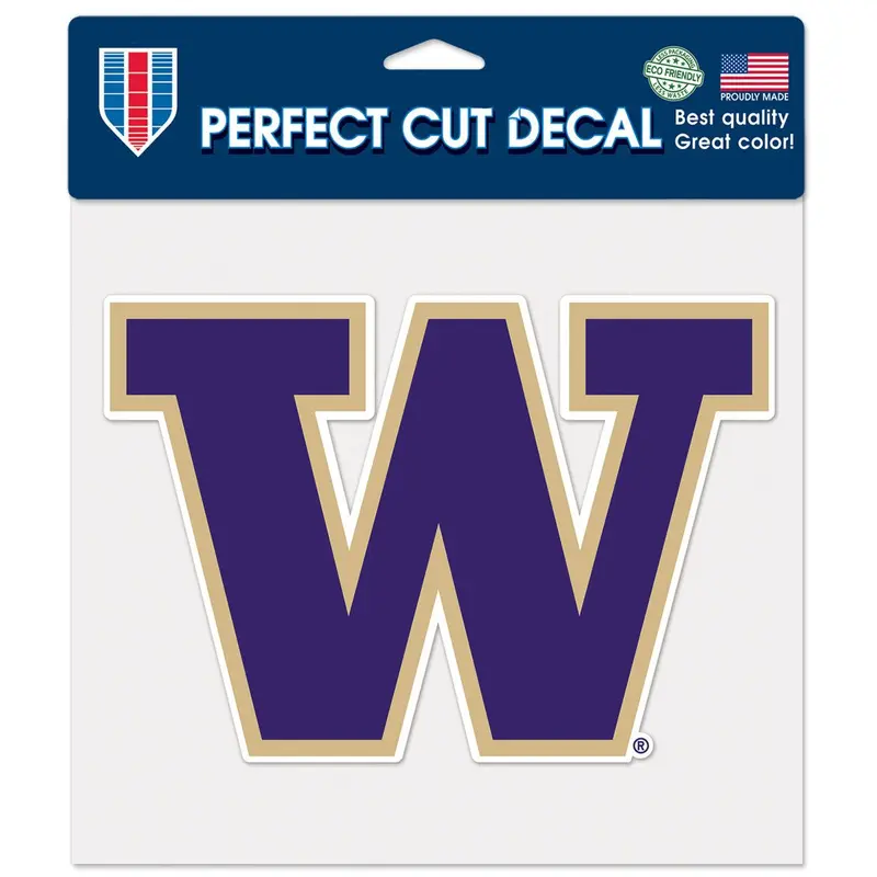 WASHINGTON HUSKIES PERFECT CUT COLOR DECAL 8" X 8"