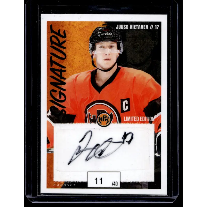 2022-23 Cardset Signature Limited Edition - Juuso Hietanen /40