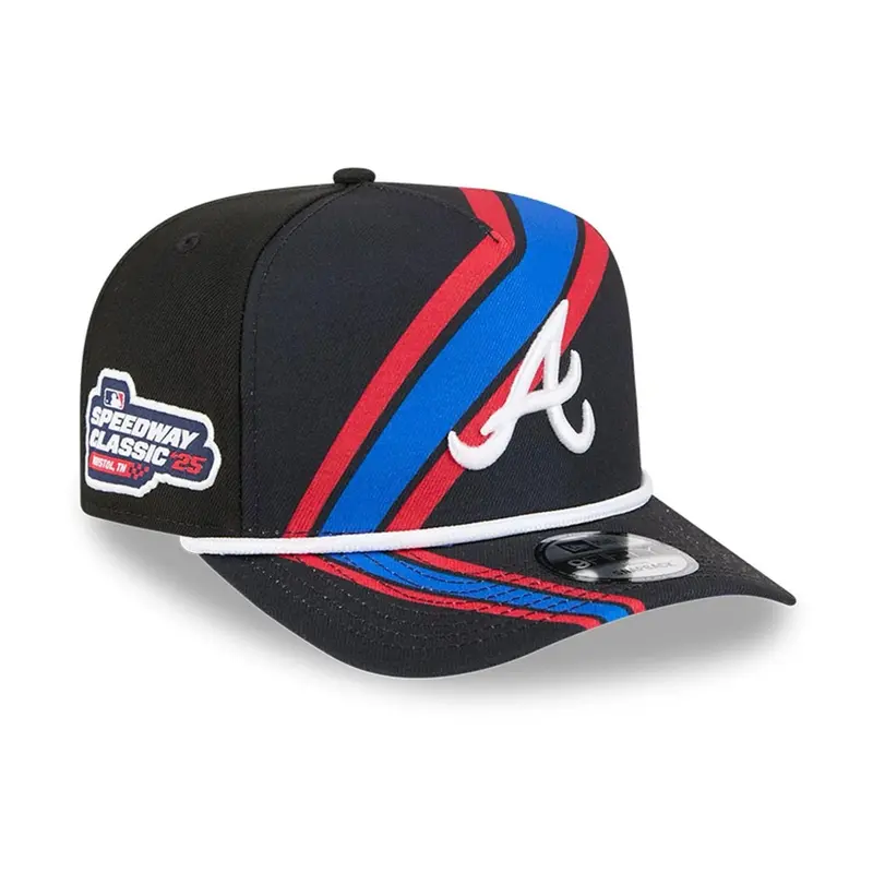 Atlanta Braves MLB Bristol 2025 Black 9FIFTY A-Frame Snapback Adjustable Cap