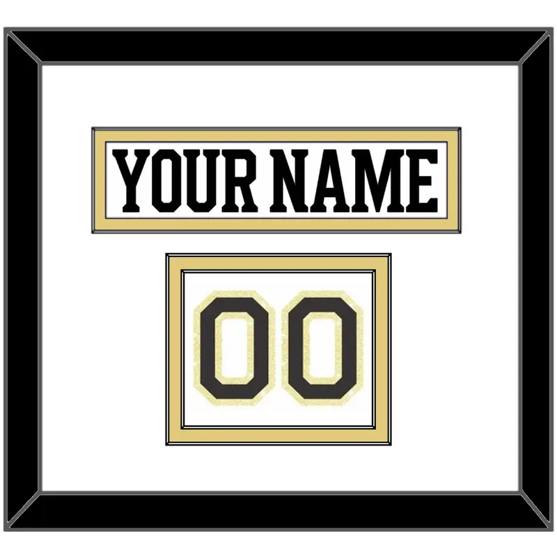 Boston Nameplate & Number (Shoulder) - Centennial Road White - Double Mat 1