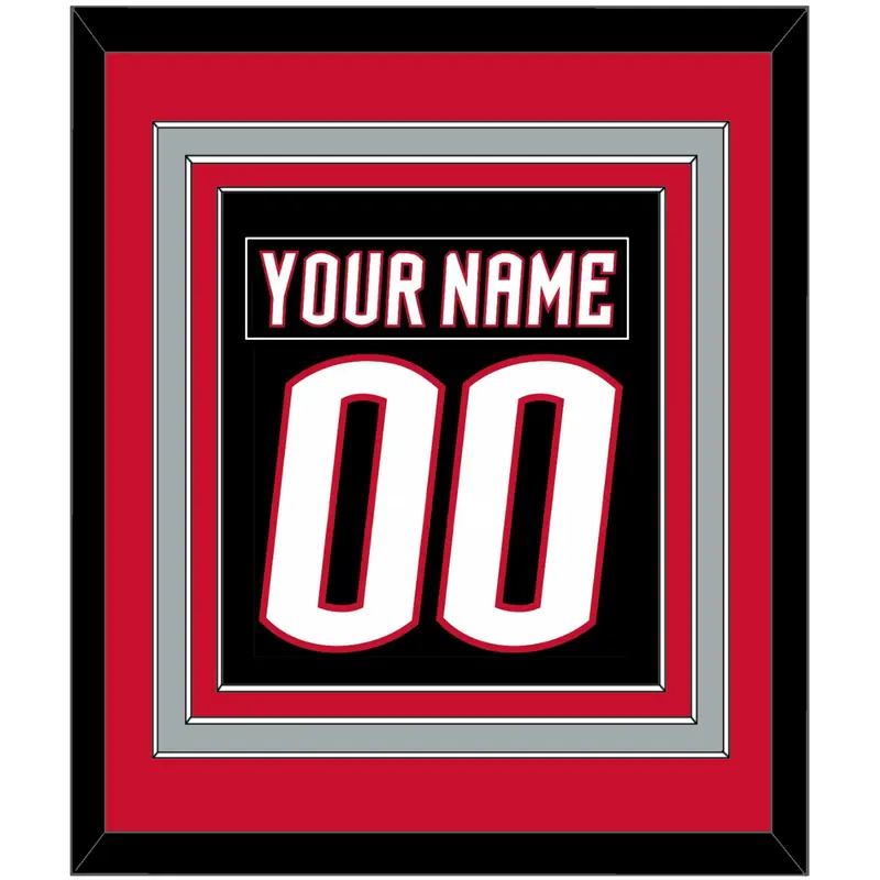 Buffalo Nameplate & Number (Back) Combined - Alternate Black - Triple Mat 3