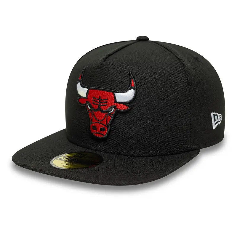 Chicago Bulls NBA Flat Black 59FIFTY A-Frame Fitted Cap