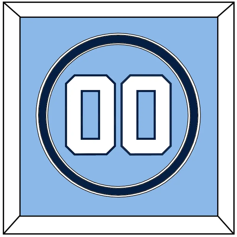 North Carolina Baseball Number - Road Light Blue (2013-2014) - Double Mat 2