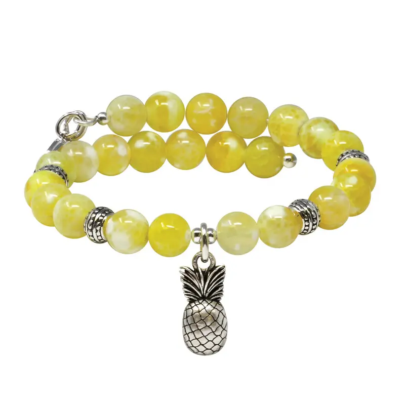 Pineapple & Lemon Quartz Charm Wrap