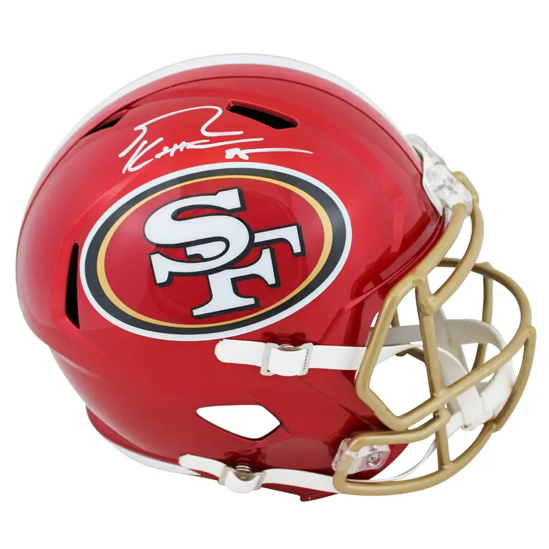 49ers George Kittle Signed Flash Full Size Speed Rep Helmet BAS Witnessed