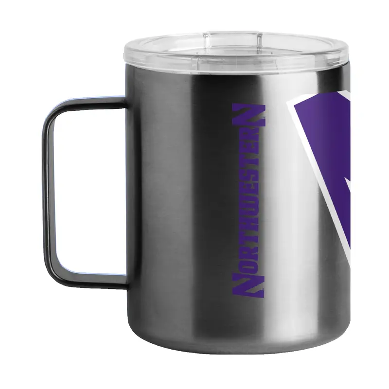 Northwestern 15oz Hype Black Stainless Steel Mug