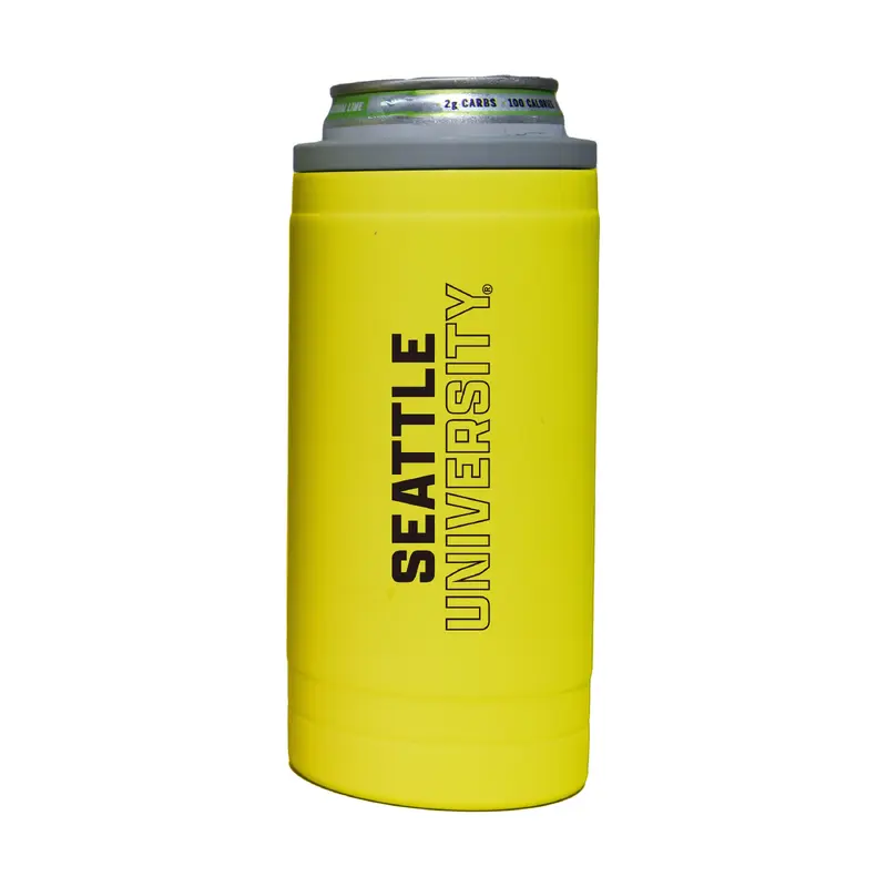 Seattle University 12oz Cru Stacked Soft Touch Slim Coolie