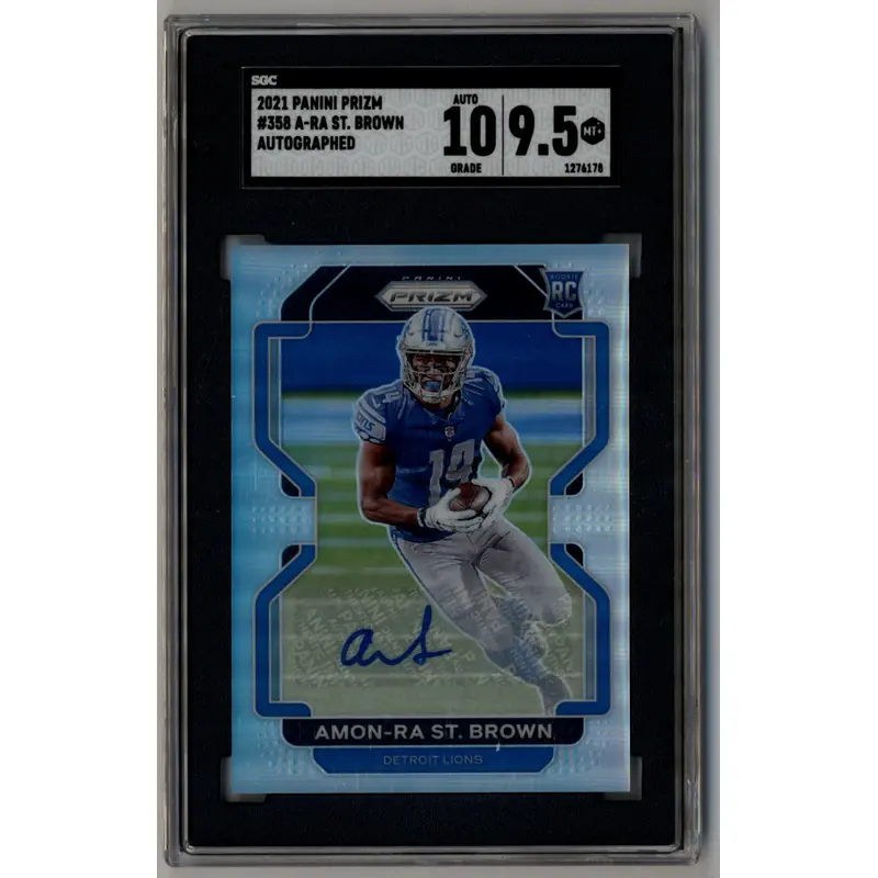 Amon-ra St.Brown 2021 Prizm Rookie Auto #358 SGC 9.5 Gem Mint Auto 10