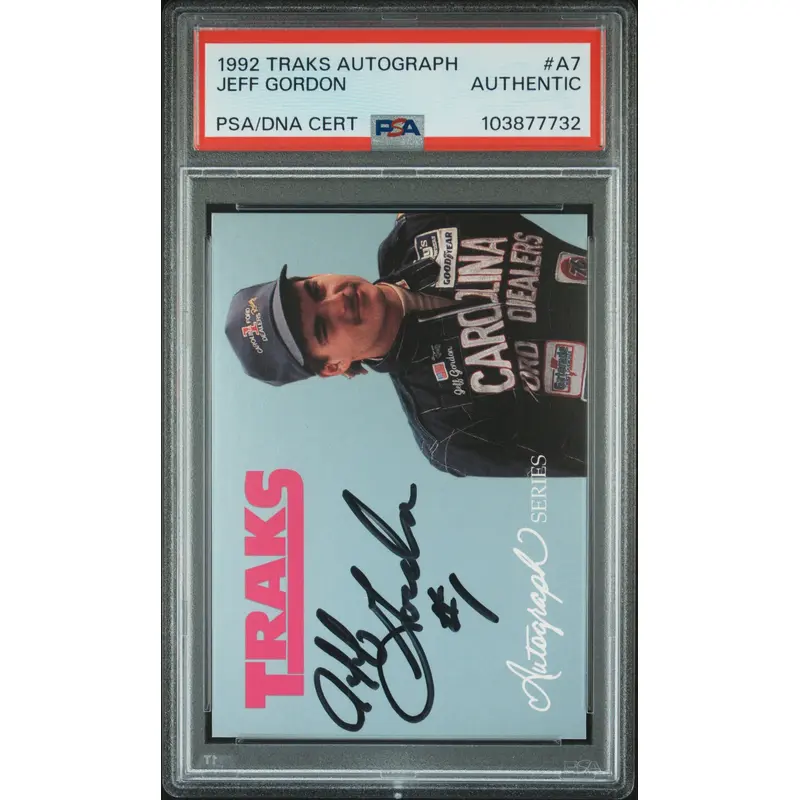 Jeff Gordon 1992 Traks Autograph PSA Auth