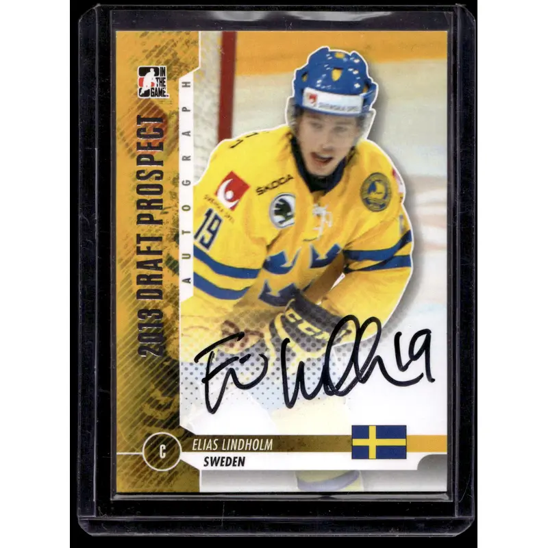 2013 In the Game Draft Prospects - Autographs - Silver - Elias Lindholm #A-EL2