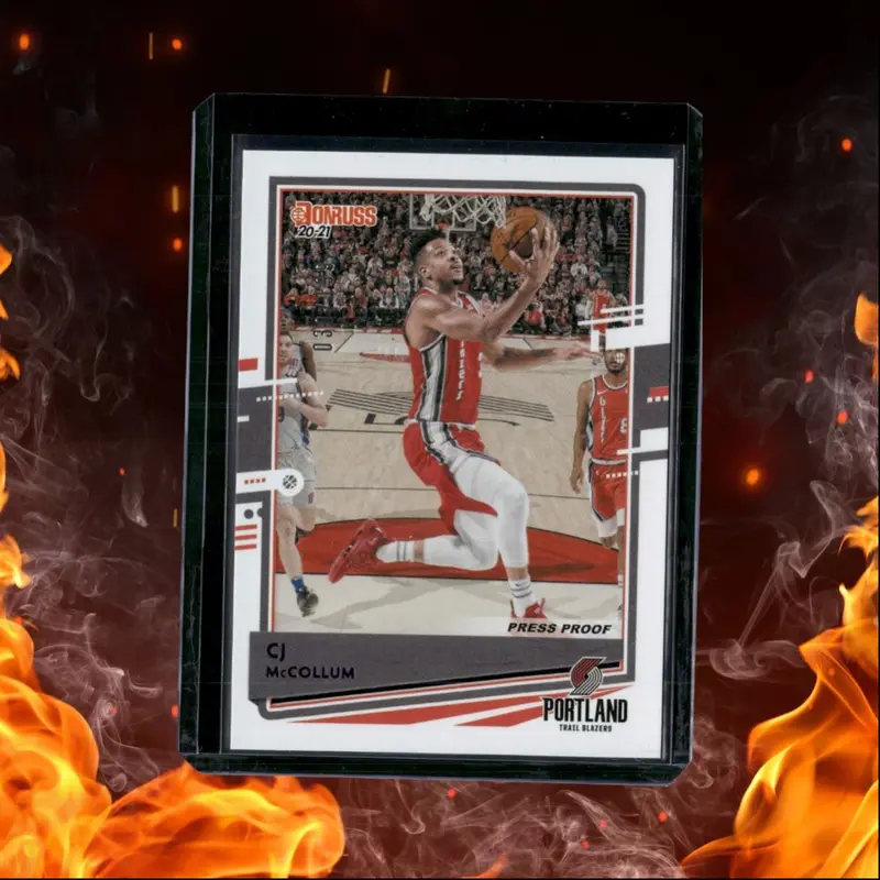 2020-21 Panini Donruss CJ McCollum Press Proof Purple 030/199 #91