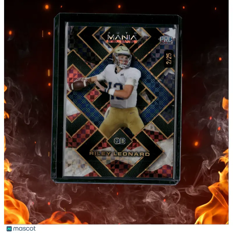 2024 Wild Card Auto Mania American FB Riley Leonard Holo-Lux Mosaic Rookie 02/25