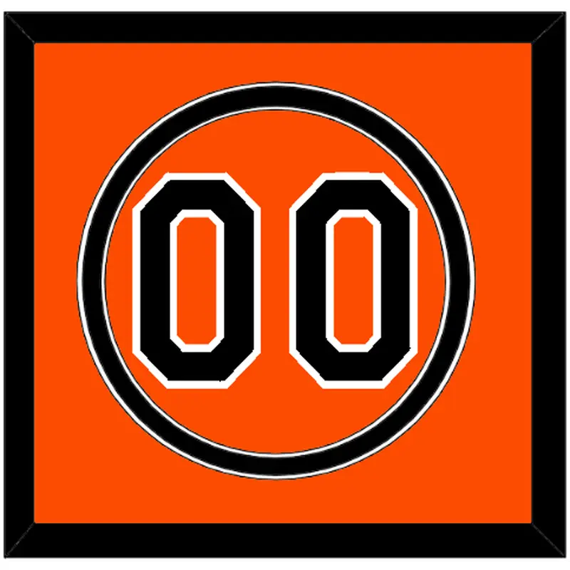 Baltimore Number - Alternate Orange - Double Mat 2