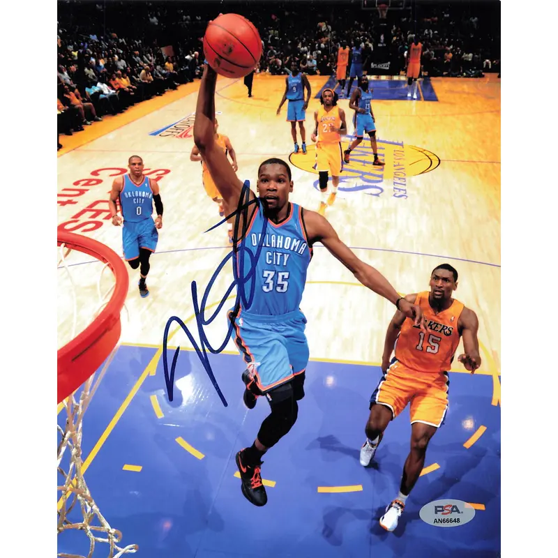 Kevin Durant signed 8x10 photo PSA/DNA Oklahoma City Thunder Autographed