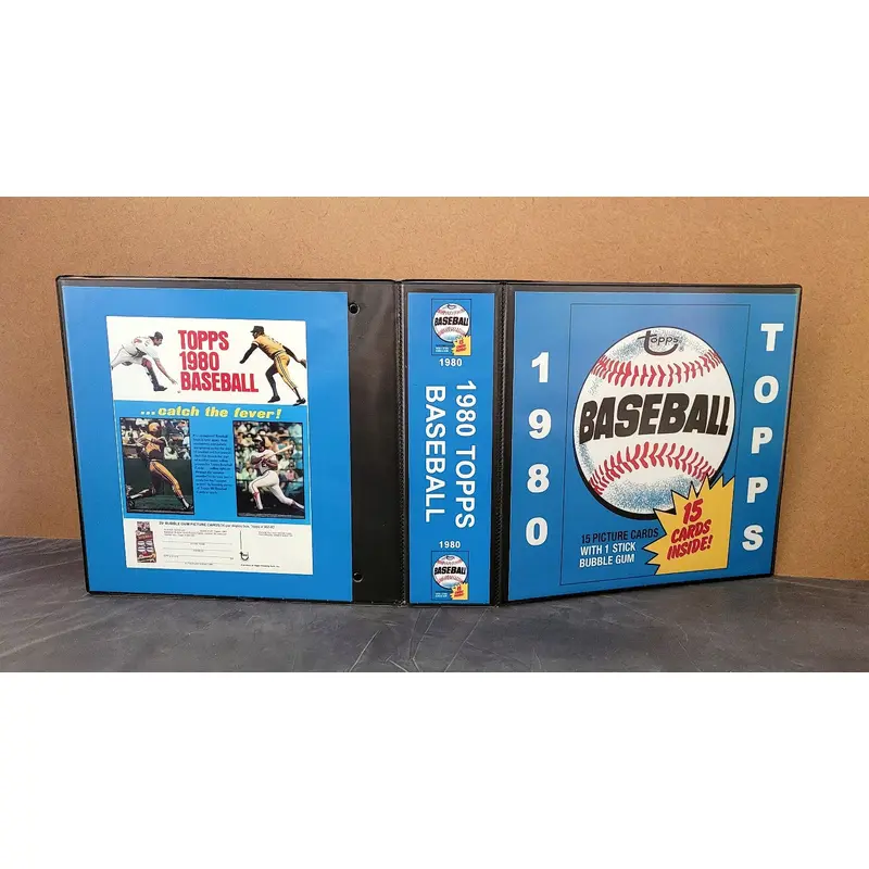 1980 Topps Baseball Cards Custom Made Album Binder 3 Sizes - 3588
