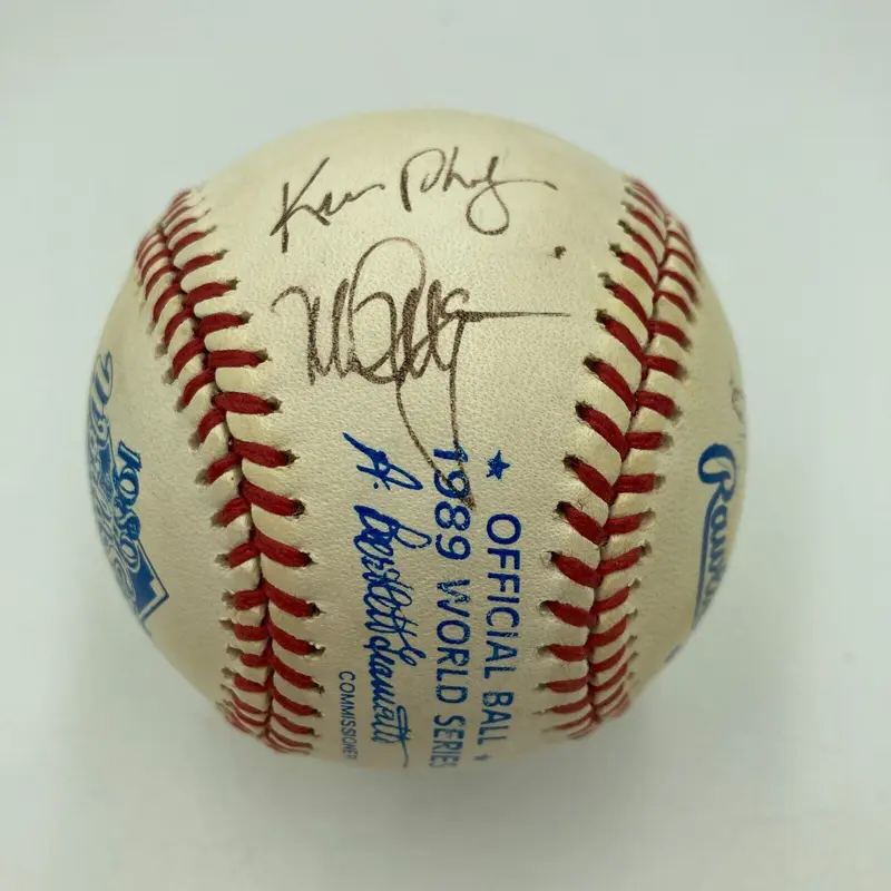 1989 Oakland A's Athletics World Series Champs Team Signed Baseball JSA COA