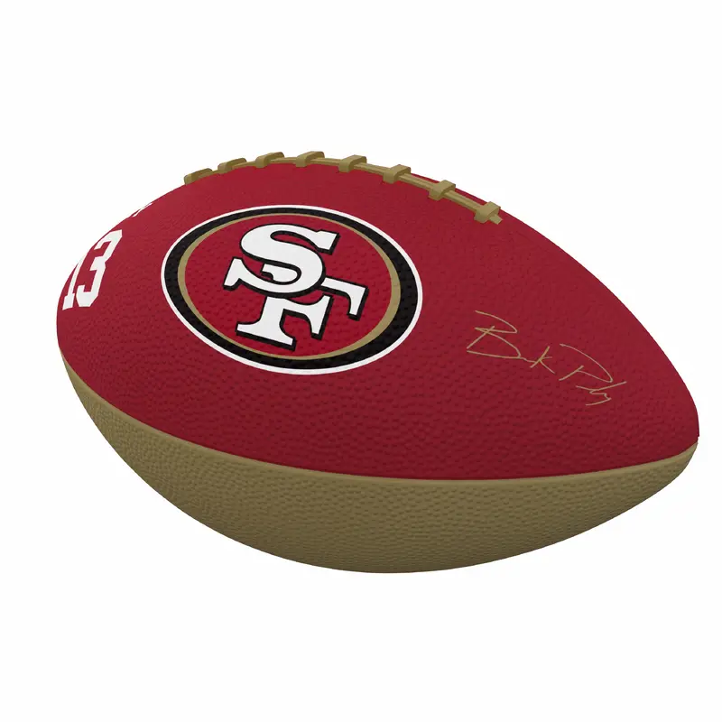 San Francisco 49ers Brock Purdy Players Junior Size Rubber Football