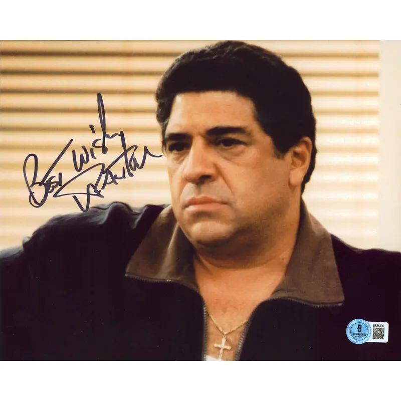 Vincent Pastore The Sopranos "Best Wishes" Signed 8x10 Photo BAS #BS86498