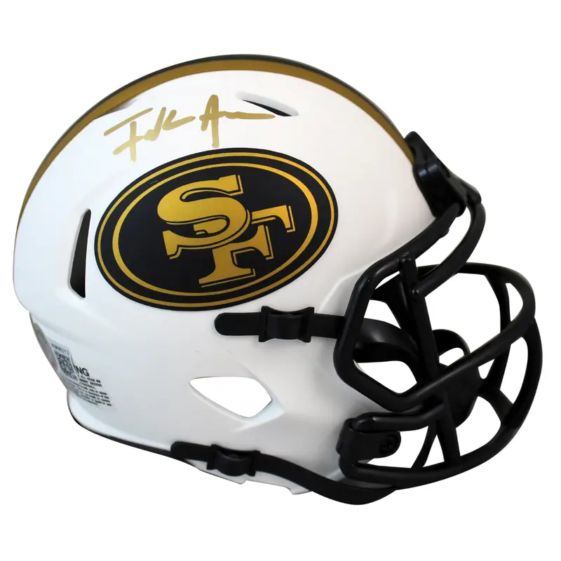49ers Frank Gore Authentic Signed Lunar Speed Mini Helmet BAS Witnessed